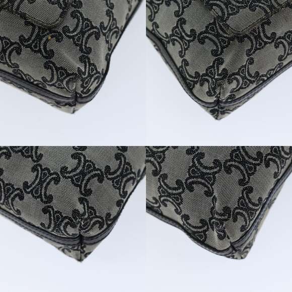 CELINE Triomphe Canvas Shoulder Bag Gray - Picture 10 of 13